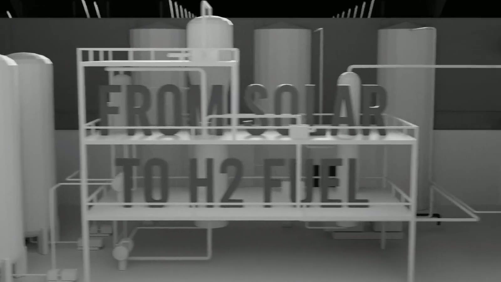 From solar to H2 fuel, set inside the electrolyser plant