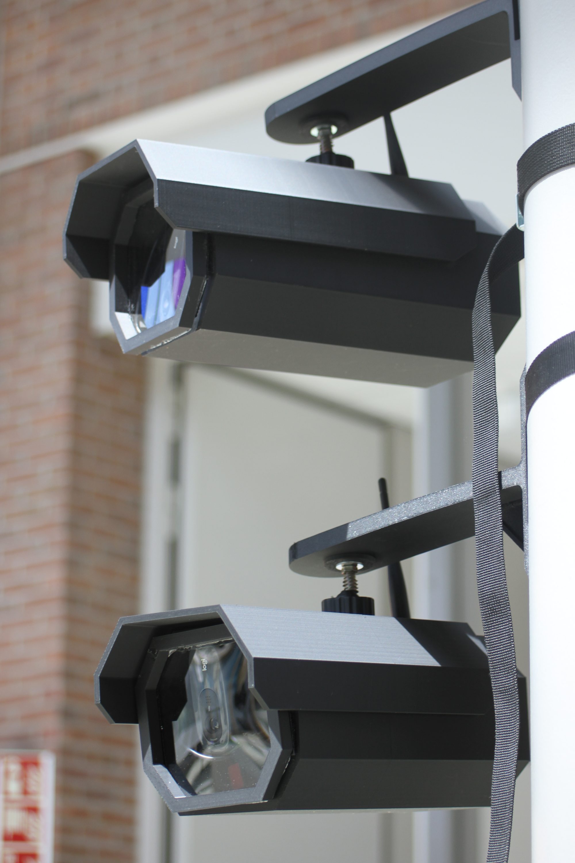 Live camera feeds built into the installation