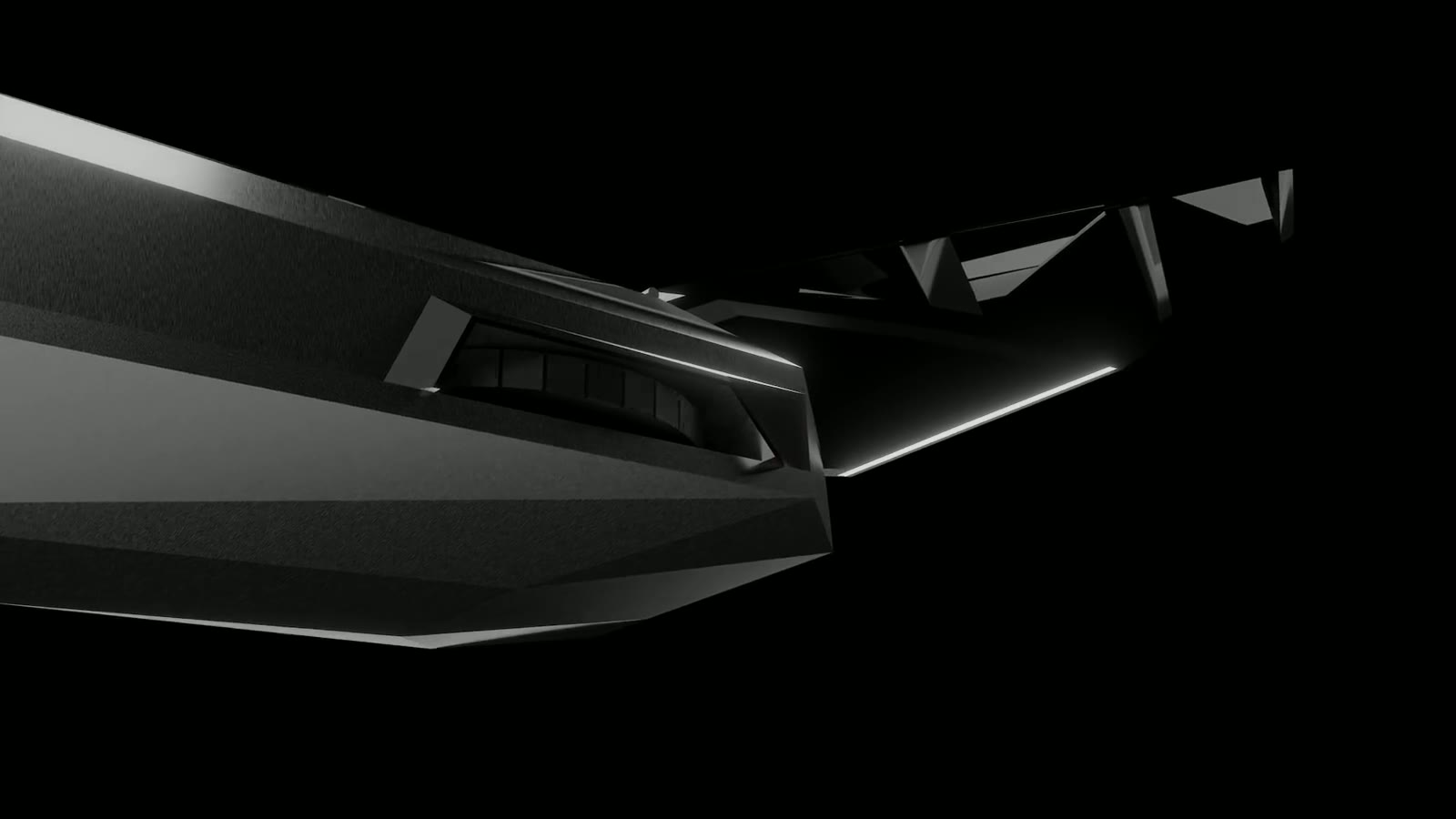 Light bar running along the lower edge