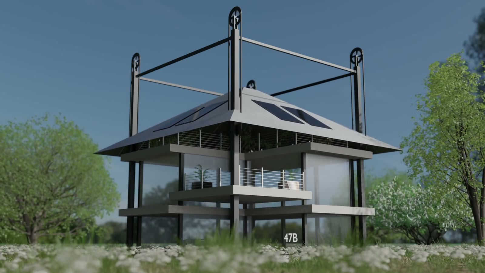 Glazed ground floor and terrace level